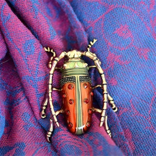 Broche De insecto Vintage Big Beetle/brochas esmaltadas/joyería a la moda