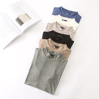 Nuevo punto de las mujeres sin mangas Semi-turtlecuello T-Shirt camisola verano desgaste fondo camisa elástica estilo coreano Slim-Fit ropa de mujer (2)