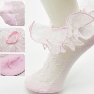 1 Par De calcetines finos con encaje Para baile/Princesa/bebé/verano