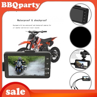 <BBQparty> Negro motocicleta DVR 720P cámaras duales grabadora de conducción DVR apagado automático para Motocross