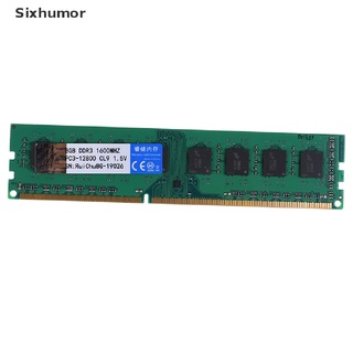 [sixhumor] 8gb ddr3 1600mhz 240pin 1.5v dimm ram memoria de escritorio compatible con canales duales co