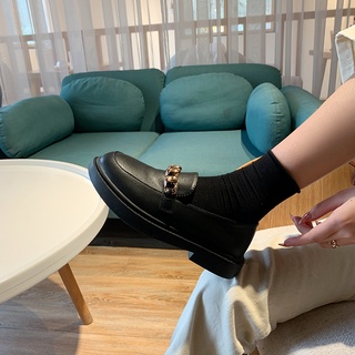 pequeños zapatos de cuero de las mujeres s 2021 primavera y otoño nuevo estilo británico estilo universitario plataforma mocasines pedal retro japonés jk solo zapatos