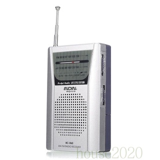 [HOUSE2020] BC-R60 Pocket Radio Telescópica Antena Mini Receptor De Mundo Con Altavoz De 3,5 Mm Auriculares Jack