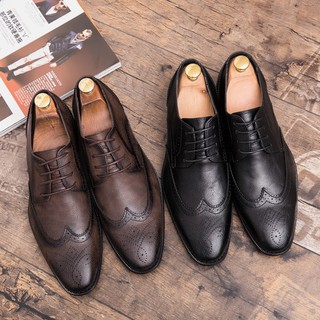 Nueva Llegada De Los Hombres brogue formal Zapatos Bajos top Caballeros