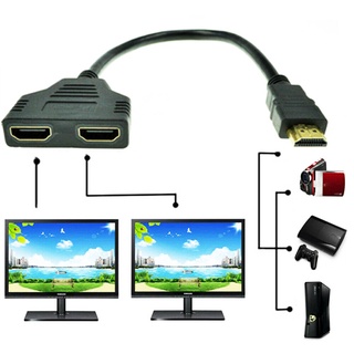 Dinwut8 Cable Divisor compatible Con HDMI De Alta Calidad 1 Macho A 2 Hembra 1 En 2 Salida Adaptador Convertidor (5)