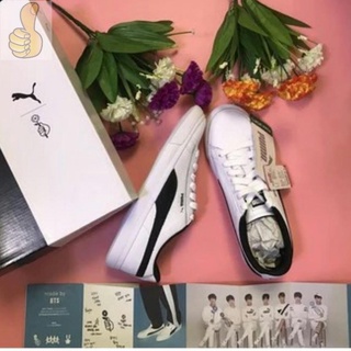 Puma x BTS Court Star zapatillas de deporte gratis BTS PHOTOCARD pequeño blanco zapatos