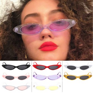 Black Small Triangle Cat Eye Frame Sunglasses Women UV400 Retro White Vintage