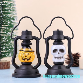 [L] Lámpara Led de calabaza fantasma colgante de vela aterradora luces decoraciones de Halloween