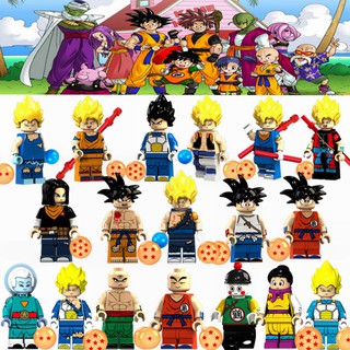 Lego Dragon Ball Minifigures Z Super Goku Vegeta Son Anime Bloques De Construcción Juguetes Para Niños