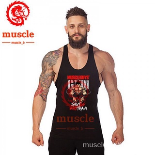 Muscle-b Hombres Culturismo Stringer Tank Top Muscleguys Ropa Fitness Singlets Gimnasio Muscular Camisa Entrenamiento Chaleco