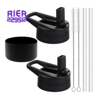 Wide Mouth Straw Lids for Hydro Flask 12-64 Oz,Includes Silicone Protective Sleeve, 2 Straws, 2 Cleaning Brushes