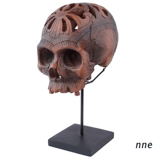 nne. halloween hogar bar decoración resina cabeza humana cráneo estatua pantalla modelo médico esqueleto escultura para césped patio patio