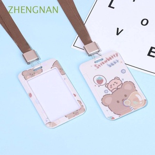 Zhengnan de dibujos animados oso con cuerda con llavero banco tarjeta de crédito nombre etiquetas de la tarjeta de la bolsa titular de la tarjeta titular de la tarjeta