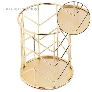 Xiaopingmaoyi - cesta de almacenamiento de alambre de Metal, oro rosa, hierro, oficina, escritorio, artículos de maquillaje, soporte para mesa, cosméticos, organizador