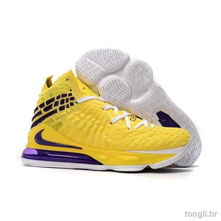 Tenis De baloncesto 2019 Nike Lebron 17 hombre/amarillo Fluorescein 17