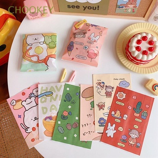 CHOOKEY Ins galletas bolsa de caramelo coreano regalo embalaje bolsa de papel Storag Mini flor oso Snack embalaje chica lindo dibujos animados (1)