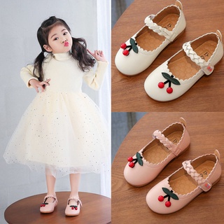 Zapatos de cuero para niñas primavera y otoño zapatos de princesa estudiante Beanie zapatos2021Nuevos zapatos huecos para niños estilo coreano para niñas