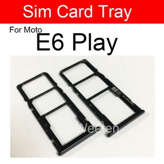 Tested Good Sim Card Tray Holder For Motorola Moto E6 Play E6Play Sim Micro Reader Card Slot Adapters Card Socket Replacement Repair Parts