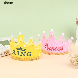 dhruw led rey princesa feliz cumpleaños corona sombreros baby shower cumpleaños fiesta suministros co