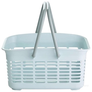 Top recipientes de plástico para almacenamiento de artículos de tocador portátiles con asas cesta de baño