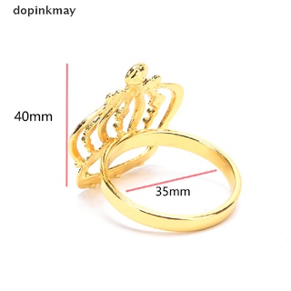dopinkmay corona servilleta anillo metal tejido anillo hebilla boda banquete mesa decoración co