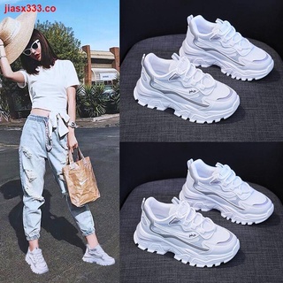 ✾◘2021 spring and summer new daddy shoes female hot models net red sports casual white shoes ins wild tide