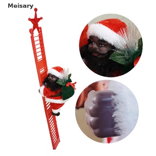 [Mei] Cuerda eléctrica escalera de escalada Santa Claus cuentas musicales colgantes decoración navideña BR584