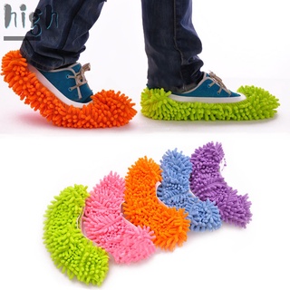 1pc fregona de polvo zapatilla limpiador de casa perezoso piso de limpieza de pie cubierta de zapato fregona zapatilla