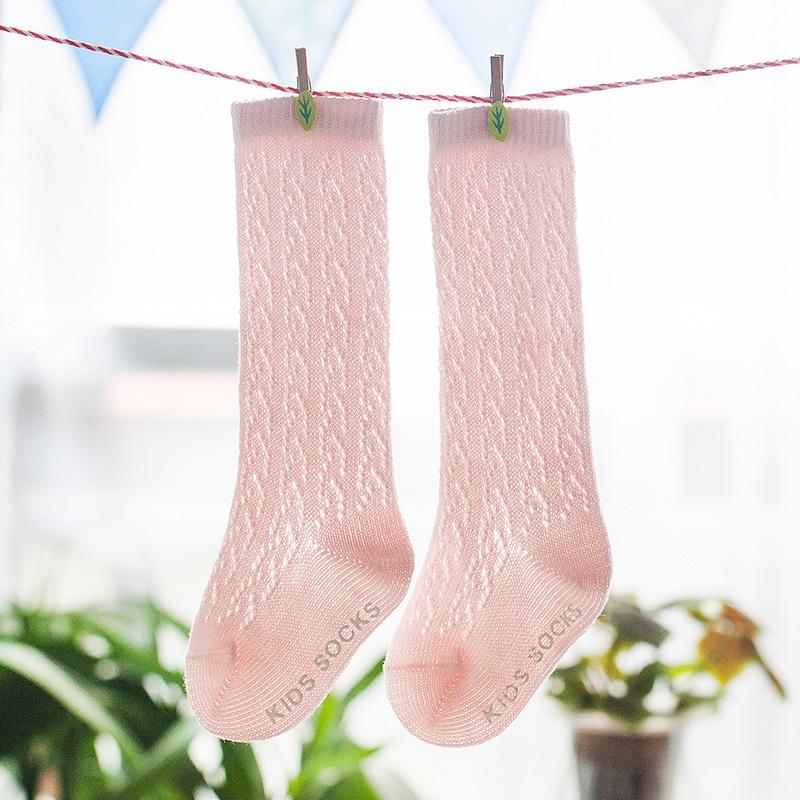 calcetines de bebé de encaje para niñas/medias de malla para niños/calcetines sueltos de algodón liso (6)