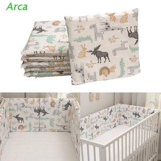 arca 6 piezas de bebé de algodón suave cuna parachoques recién nacido cuna protector de almohadas bebé cojín alfombra infantil ropa de cama decoración de la habitación