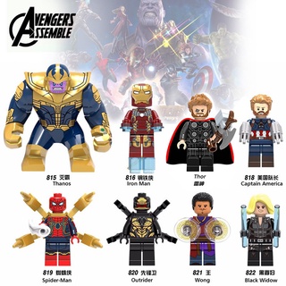 Marvel Super Heroes Minifigures Thanos Iron Man Thor Spider-Black Widow Compatible Lego Bloques De Construcción Juguetes De Niños