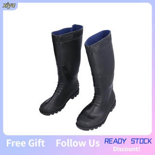 Xiyus hombres botas de lluvia impermeable antideslizante vadear desgaste zapatos 42 talla F