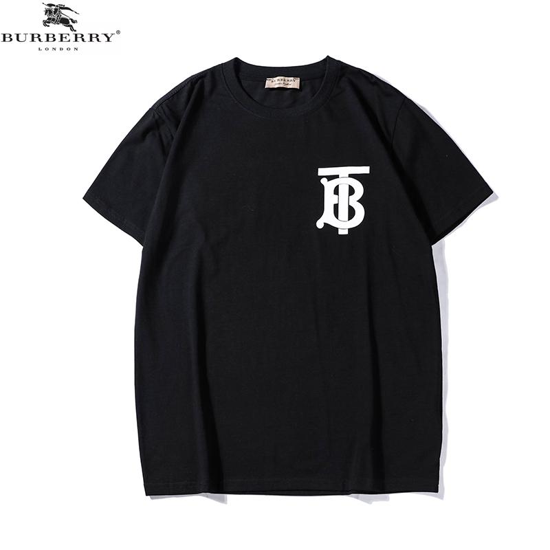 BURB-ERRY Camiseta De Algodón Simple , Casual , Suelta Y Cómoda Para Hombres Y Mujeres A Usar S-5XL (2)