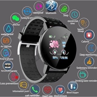 119 Plus Smart Watch Bluetooth impermeable reloj deportivo Smartwatch Monitor de frecuencia cardíaca presión arterial relojes hombres mujeres reloj de pulsera para