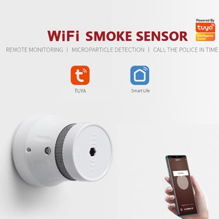 tuya WiFi Smart Detector De Humo Sensor De Seguridad Sistema De Alarma life/App Protección Contra Incendios QI