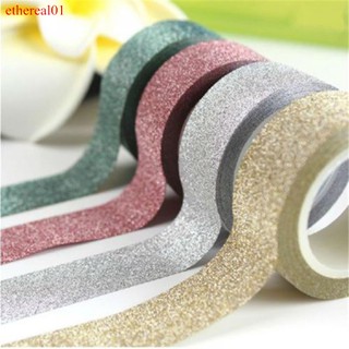 Cinta adhesiva de Papel/Washi con Glitter/Etiqueta adhesiva Decorativa para manualidades/DIY (1)