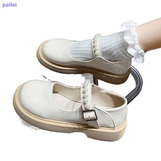 Pequeños zapatos de cuero femenino verano sección delgada 2021 nuevo retro Mary Jane zapatos perla fondo grueso blanco suave niña solo zapatos
