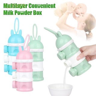 clever mother&kids leche en polvo contenedor de 3 capas bebé botella de leche formula dispensador portátil de viaje moda bebé alimentación de alimentos caja de almacenamiento/multicolor