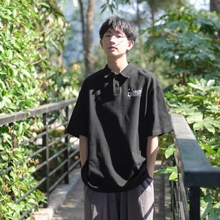 Camisa Polo de verano para hombre estilo solapa suelta impreso camisas de manga corta Top