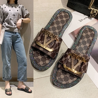 ! ¡Louis Vuitton! 2021 verano nueva tendencia cómoda sandalias Flip Flop