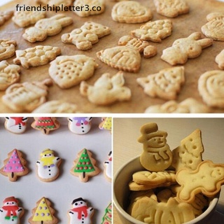 [friendshipletter3.co] 4 moldes de sello para galletas 3d, cortador de galletas, decoración de galletas.