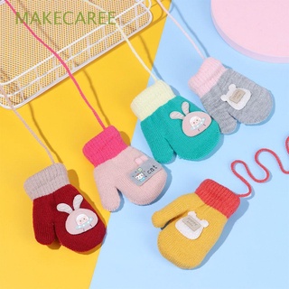 MAKECAREE Hand Gloves Thicken Mittens 1-6Years Winter Knitted Gloves ​ Cute Warm Rope Boy Girl Baby Toddler Children Kids Mittens/Multicolor