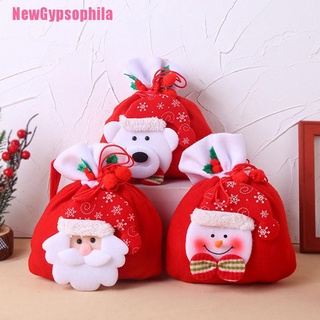 [NewGypsophila] Feliz año nuevo bolsa de navidad bolsa de caramelo Santa Claus calcetín decoración de navidad