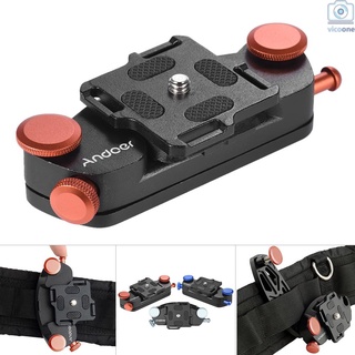 Andoer/cinturón de cinturón de Metal de liberación rápida/cinturón con botón de montaje/Clip Para cámara Dslr Max Carga C