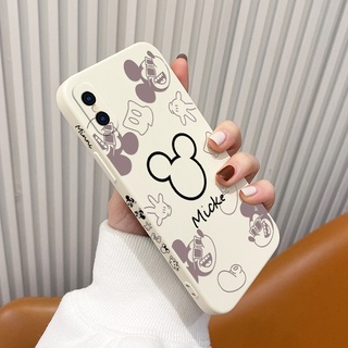 Funda de Ratoncito Mickey Silicona liquida Caja Del Teléfono para iPhone X XS XR XS Max Anti-caída Cámara Protección de la Lente Contraportada Blanda