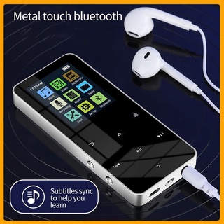 nuevo 1.8 pulgadas metal touch mp3 mp4 reproductor de música despertador podómetro e-book altavoz inalámbrico incorporado bluetooth 4.2 soporta tarjeta con fm