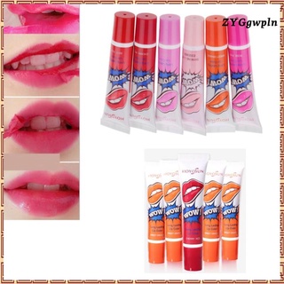 brillo labial de larga duración peel off, 6 colores multifuncional hidratante labios colores conjunto con acabado liso