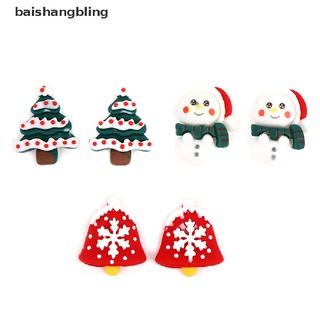 bsbl 10 piezas de dibujos animados de resina de santa claus árbol de langostino de nieve de navidad diy accesorios decoración bling (1)