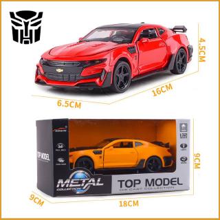 Aleación Transformers modelo de coche 1:32 Bumblebee Chevrolet Camaro Diecast modelo de coche regalo vehículo de juguete