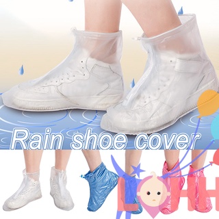 Lohhe impermeable antideslizante zapatos de lluvia botas reutilizables zapatos cubre con suela engrosada para el día de la lluvia